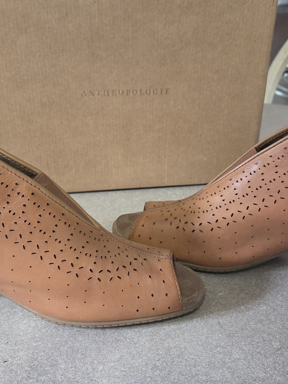 Earth Shoes Women's Brown Peep-Toe Ankle Booties - Picture 5 of 15